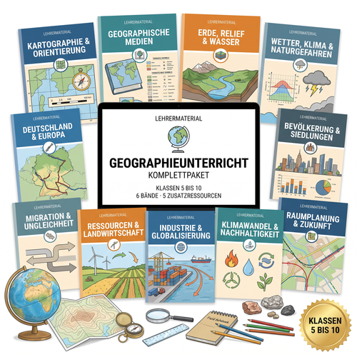 Geographieunterricht Komplettpaket für Klassen 5 bis 10